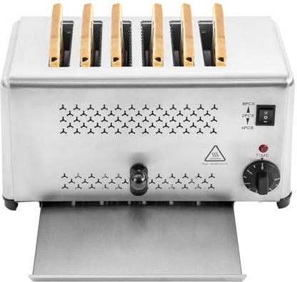Brotbackmaschine mit 6 Scheiben, Brotmaschine, Edelstahl, kommerzieller Toaster, Toaster, Toaster, Toaster, Toaster, Toaster, Toaster, für Restaurant, Haus, Bäckerei, Geschäft, Desserts