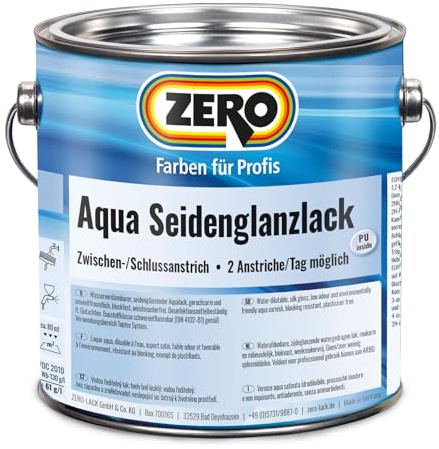 ZERO Aqua Seidenglanzlack farblos 0,75 l