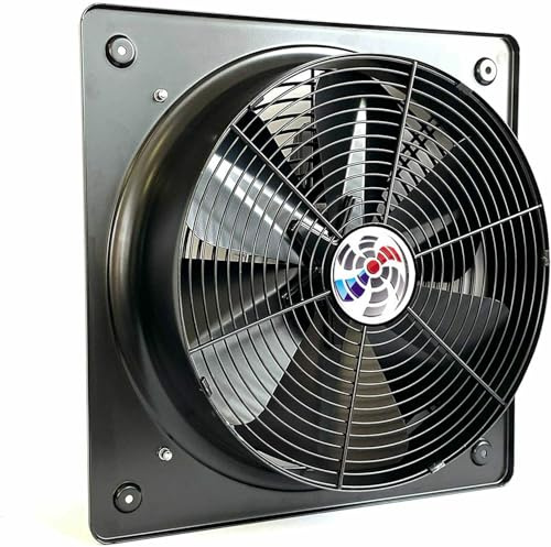 Wand Fenster Mauer Ventilator Gebläse Metallüfter Einbauventilator Einbaulüfter Axialventilator Axialgebläse Wandgebläse Wandlüfter 230v BSMS 600mm 8000/9540 m³/h für Zuluft Abluft Wand Fenster