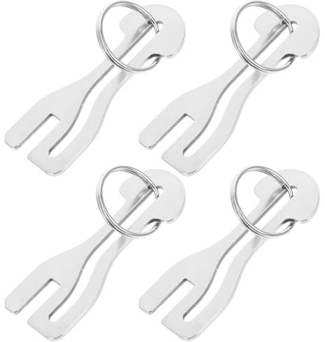 SHINEOFI 4pcs Removable Trolley Keychains Shopping Cart Tokens Compatible Supermarket Carts Quick Release Trolley Coin Key Ring Coin Holder for Convenient Shopping