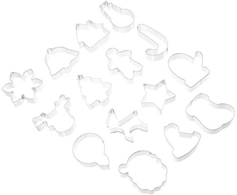 PRETYZOOM 2 Set Stampo Per Biscotti Cerchio Fondente Orsetto Stampo Da Torta Creatore Tagliabiscotti Cottura Al Forno Biscotto A Stella Mini Kit Acciaio Inossidabile Silver 15 Pezzi * 2