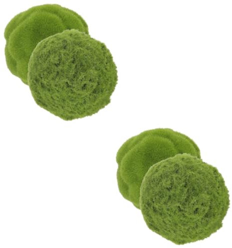 2sets 2sets Fake Balls Artificial Moss for Crafting Fake Vines Bowl Decorative Filler Moss Adornment Fake Hanging Moss Decorations Decorative Balls Faux Moss Green 2pcs*2