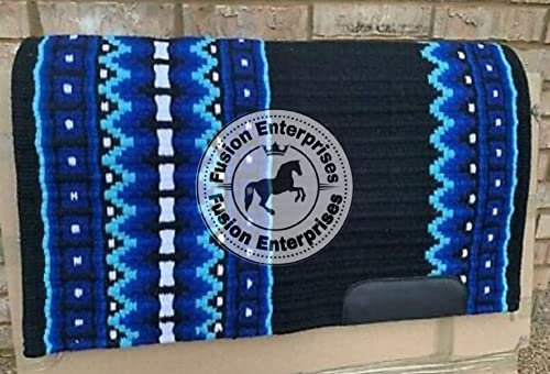 EQUIEMPRESS Sattelunterlage Western Show/Westernsatteldecke aus Neuseelandwolle, Top Wool Pad Sensor Flex (Anpassung möglich) A-189 (32 x 32)