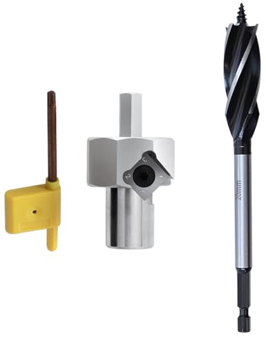 Morain Werkbänke für Hundeloch-Fasen, Reibahle, Edelstahl, 20 mm, Hundelochform-Trimmer, Sechskantschaft für elektrische