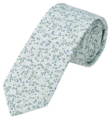 Seidenfalter Festliche Flower Krawatte - 7 cm - Mint