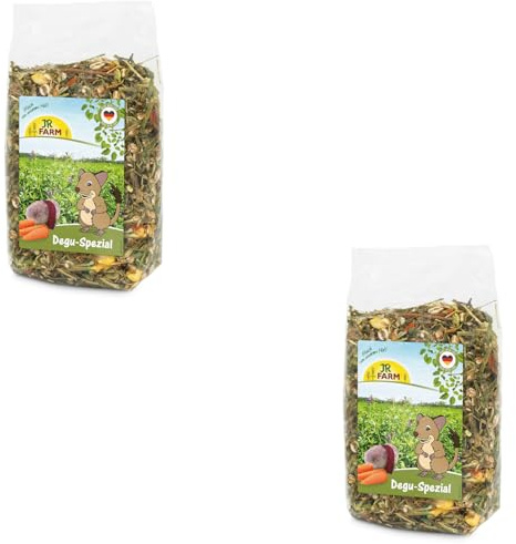 JR Farm Especial para Degus | Paquete Doble | 2 × 500 g | Alimento Completo para Degus | con Hierbas y Flores Naturales y valiosas | para apoyar la Defensa inmunológica Normal