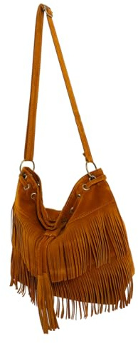 BESPORTBLE Borsa a Tracolla Da Donna Nappe Stile Retrò, Borsa a Secchiello in Similpelle Marrone, Tracolla Regolabile Per Uso Quotidiano e