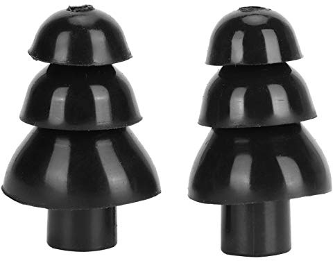 ANKROYU Tapones para los oídos de silicona reutilizables con cancelación de ruido, tapones para los oídos para nadar con filtro, cómodos y suaves para dormir, ducha, spa, negro, pa