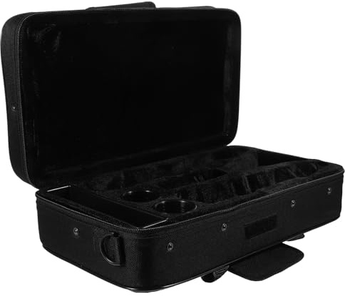 INOOMP Bolsa Porta Clarinete Negra de Tela Oxford Resistente y Portátil, Estuche de Transporte Acolchado para Clarinete Protección Anti Golpes, Adecuado para Músicos y Viajes Exteriores