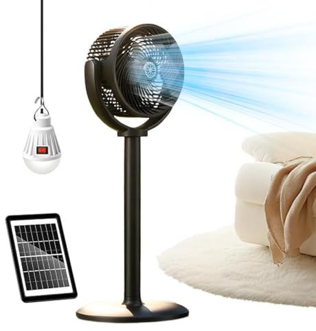 Ventilatore A Piantana Alimentato Ad Energia Solare Regolabile silenzioso