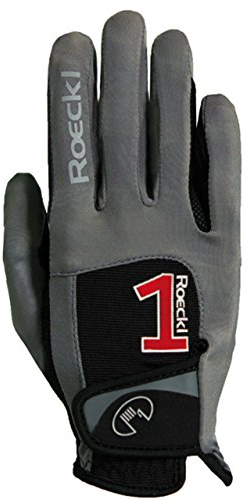 Roeckl Sports Handschuh Modell Mansfield, Unisex Reithandschuh, Grau, 7,5