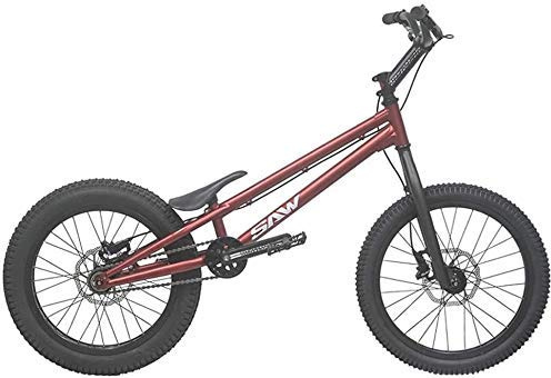 MU 20-Zoll-Straßen-Versuche Bike Komplettes Bike Trial Für Erwachsene/Jugendliche - Männer Und Frauen - Anfänger Und Fortgeschrittene, Crmo Rahmen Und Gabel, Mit Vorder- Und Hinterradbremse,Rot,Sta