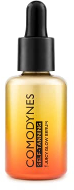 Comodynes - Juicy Glow Serum, Autobronceador Gradual, Hidrata, Ilumina y Reduce los Signos del Envejecimiento, Mejora la Elasticidad y la Firmeza, con Ácido Hialurónico y Vitamina C - 30 ml