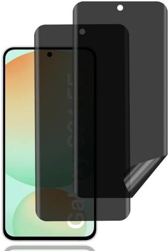 Sichtschutz Schutzfolie für Samsung Galaxy S24 FE [2 Stück] | Privacy Schutzfolie,Sichtschutzfolie,Kratzfest,Blasenfrei,Anti-Spy Flexibler TPU Displayschutzfoli für Samsung Galaxy S24 FE