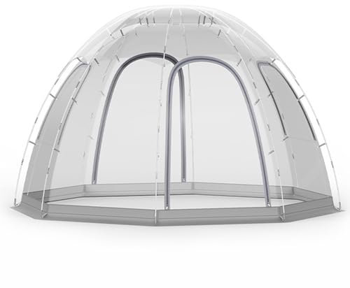 Tente à Bulles Pop-up tonnelle, Tente à Bulles escamotable en PVC pour 8 à 10 Personnes, Maison dôme de Tente à Bulles étanche de 12 Pieds, Maison à Bulles Transparente, pour Le Camping Familial