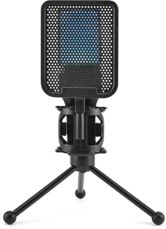 Ensemble de 7 pieds de microphone lumineux avec microphone à condensateur antibruit USB pour bureau