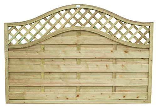 Forest Garden 1.8m x 1.2m Pressure Treated Decorative Europa Prague Fence Panel (Pack of 3)