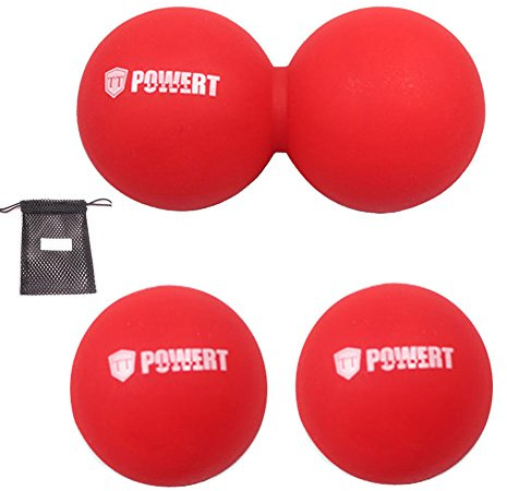 Gtopart Massagebälle Set/Lacrosse Ball Massage für Selbstmassage, Faszien Therapie & Tiefengewebsmassage (Rot)