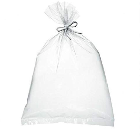 100 Sac plastique transparent cellophane 450 x 700 mm 100 microns compatible alimentaire emballage en sachet poche de rangement sacs cellophanes transparents ouvert sachets plastiques rangement
