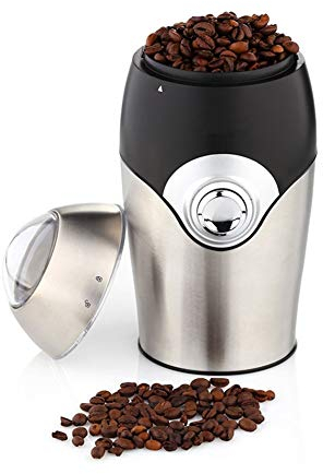Moulin à Café Moulin Multifonction Électrique en Acier Inoxydable Petit Portable, pour Grains de Café Épices, Poivre, Herbes, Noix, Graines, Céréales, Très Adapté pour La Maison, Le Bureau, Les Voyage
