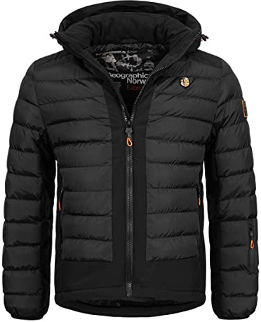 Geographical Norway Aurelien Men - Winterjacke Herren Warme Steppung Mann Herbst Winter - Warme Manteljacke leicht Kapuze - Daunenjacke Windstopper Langarm Polsterung - Männer