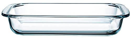 NUTRIUPS Pirofila in vetro da forno, 3,5L Pirofile da forno rettangolare, lasagnera, Casseruola in vetro