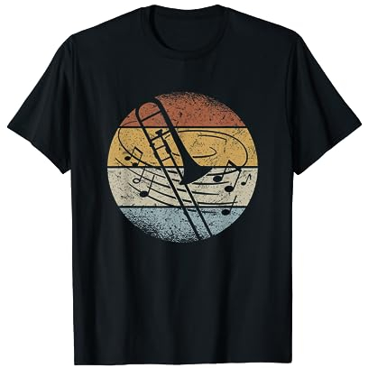Posaunist Orchester Musiker Noten Retro Posaune T-Shirt