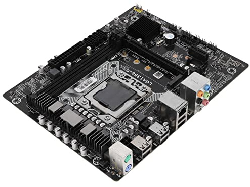 Dpofirs M ATX Mining Mainboard, unterstützt E5 LGA1356 Prozessor, 2xDDR3, 4xSATA2.0, 1 x M.2NVME, PCIE16X, PCIE1X, Acht Pin, 24 Pin, 6 x USB2.0, Computer Motherboard