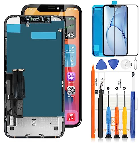 Reemplazo de pantalla LCD para iPhone XR de 6.1 pulgadas para iPhone XR reemplazo de pantalla A1984 A2105 A2106 A2108 pantalla LCD 3D táctil digitalizador conjunto (negro INCELL)