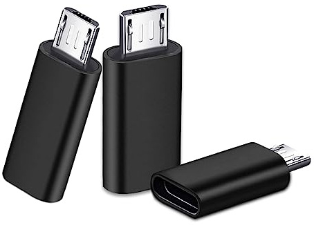 SHUBEIEUMI Adapter USB C auf Micro USB 3 Pack, Micro USB (Stecker) auf USB C (Buchse) Adapter, Unterstützt 2,4 A Schnellladung Kompatibel mit Samsung, Huawei, Xiaomi und usw.