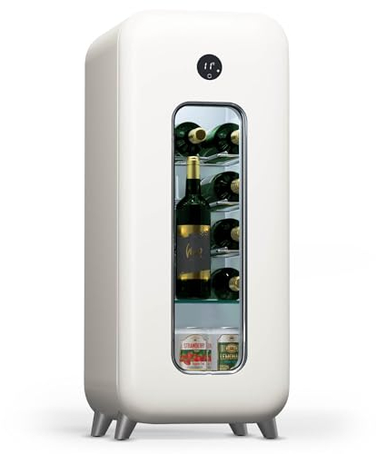 KLARSTEIN Vinoteca para Vinos, Nevera Vino Una Zona, Botellas Vino, Proseco y Cervezas, Vinoteca Pequeña Puerta Cristal para Interior y Exterior, Nevera para Vinos Capacidad 15 Botellas