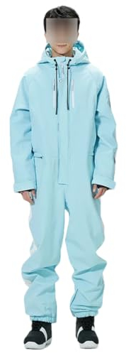 Giacca da sci e pantaloni per donne e uomini tuta da sci monopezzo invernale Snowproof Snowboard abbigliamento isolato salopette, Colore 7, L