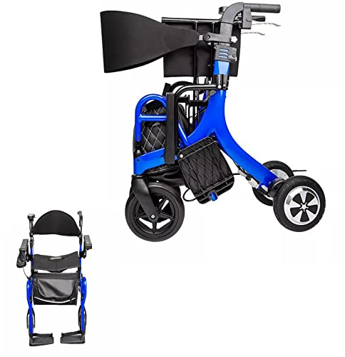 NOALED Electric Power Walker Rollator, Modern Elektrorollator für Senioren - Stand Up Rolling Walker, Travel Drive Shopping Rollstuhl Doppelfunktion, Blau