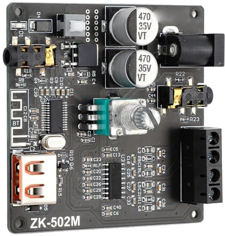 Modulo Amplificatore di Potenza Bluetooth, Altoparlanti Ricevitore Bluetooth a 2 Canali Scheda Amplificatore Audio Modulo Amplificatore Digitale per Altoparlanti Home Theater