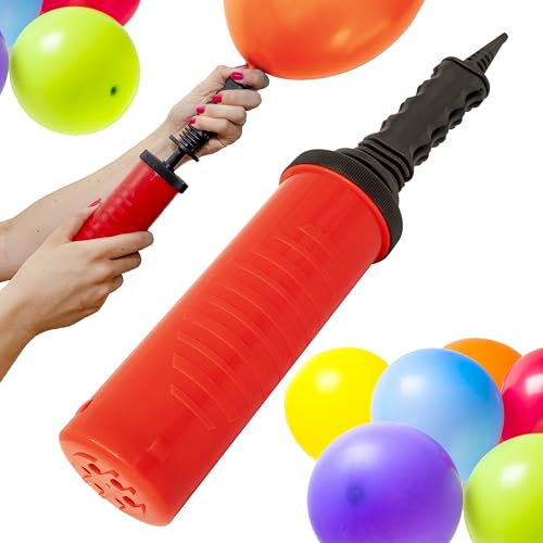 Decoraparty Pompetta Gonfia Palloncini - Pompa Gonfiatore Manuale a Doppia Azione ad Aria per Gonfiare, Festa Compleanno Bambini, Party, Eventi, Balloon - 5,5 x 30 cm