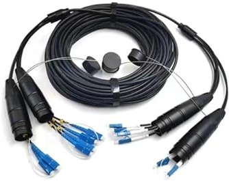 Cordon de raccordement extérieur 100 m 2/4/6/8 cœurs monomode blindé LC SC FC SM LSZH TPU 5 mm DVI Cavalier étanche rallonge de Fibre Optique 4C(2 Cores TPU SC-SC)