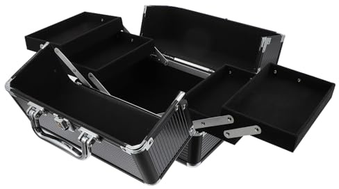 HAPINARY Kosmetiktasche Reise Aus Aluminiumlegierung Schminktasche Mit Ordnungssystem Leicht Und Langlebig Für Make-up Utensilien Für Geschäftsreisen Und Feiern