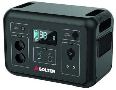 Generador Solar Portátil Solter ASTRO 2200 | Sin Combustible, Recarga por Sol, Enchufe o Coche | Ideal para Exteriores y Emergencias | Potencia de 2200W en Oferta