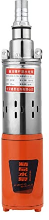 Pompe submersible Pompe à eau ultra silencieuse Pompe submersible 400W 12V 24V 48V DC de puits profond 1800L/H 80M à eau haute levée for jardin Maison Irrigation agricole(48v 400w 60m Lift)