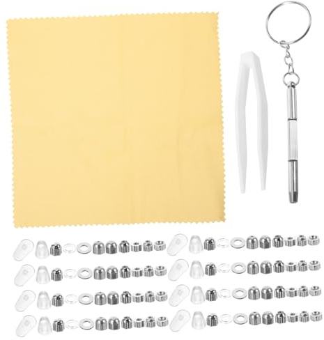 GETAJGHSD Kit De Reparación Para Gafas Con Tuercas Metálicas Duraderas Surtido De Tornillos Para Lentes y Herramientas Prácticas Para Reparación Rápida y Mantenimiento Casa