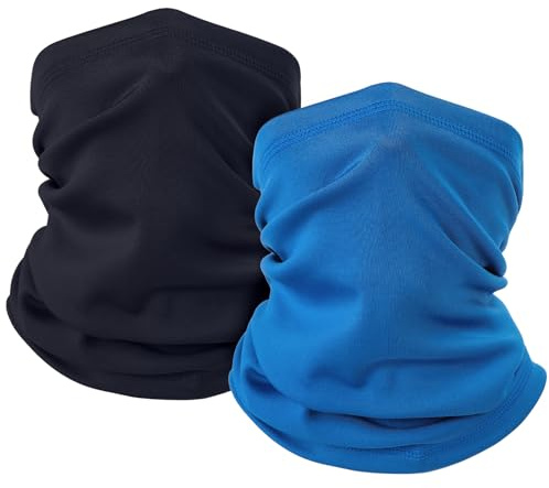 LUOLIIL VOE 2 Pack Winter Neck Gaiter Warmer for Men & Women, Windproof Face Cover Soft Fleece Face Mask Scarf for Cold Weather Outdoor Sports Skiing Cycling