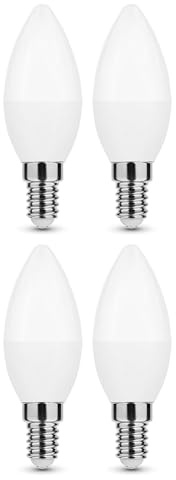 WATTERIE 4er Pack E14 LED Kerze C37 7W 700 Lumen 840 kaltweiß nicht dimmbar - E14 LED - Kerze - Candle