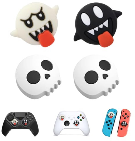 4 Pièces Cover Joystick pour Nintendo Switch 2 Joycon Manette Accessoires, Capuchon Protection de Stick Analogique pour Switch 2, Thumb Grip Caps Prises de Pouce, Petit Diable Malicieux