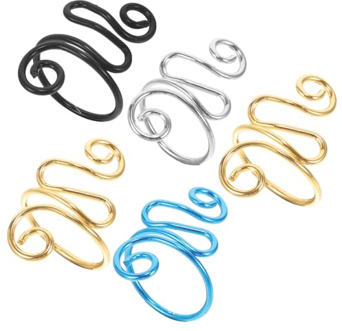 Artibetter 5pezzi Anello all Uncinetto per Dito Anelli di Tensione all Uncinetto Accessori per Leggeri e Compatti per Avvolgere Filato Durante la Lavorazione Maglia e Cucito Colore Casuale