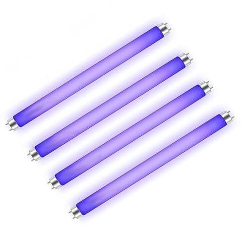 Genérico Paquete de 4 Bombillas de Repuesto T8 F10W para Mata Moscas Tubo de Luz UV de 13 Pulgadas para Mata Moscas/Insectos Eléctrico de 20W/Zapper de Insectos/Mata Mosquitos