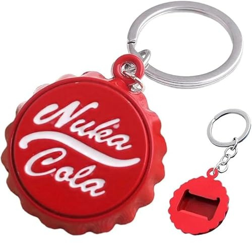 1PCS Bottle Opener Keyring Cute Drink Bottle Opener Keychain Game Car Keyring for Women Men Unique Bag Jewelry Love Beer Gift for Christmas and Birthday(Red
