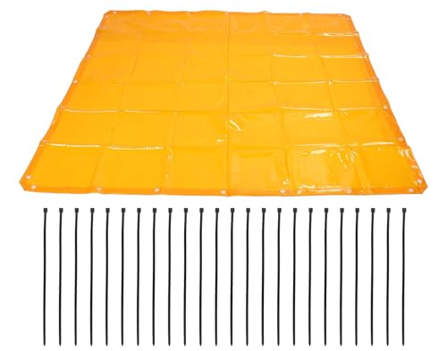 Welding Curtain Screen 5.7 x 5.7 Feet Flame Retardant Polyethylene for Spark and Splatter Protection Orange Tinted 6 Grade Protection Guard for Industrial and Shipyard Use