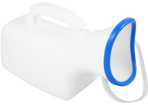 BESTOMZ Orinatoio Femminile Portatile in Plastica Bianco Coperchio, Facile da Pulire di Perdite, per Escursionismo e Assistenza Pazienti Colore Casuale