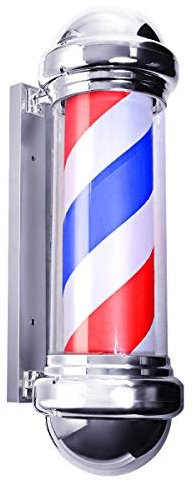 MIRC 30 Barbería Poste Rojo Blanco Azul Giratorio Luz de Raya Señal de salón Decoración Luces