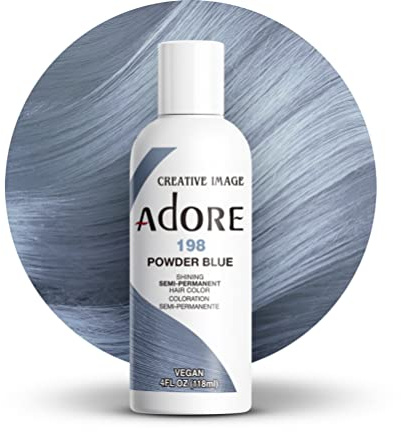 Adore Shining Semi Permanent Hair Color, 118ml (Powder Blue (198))